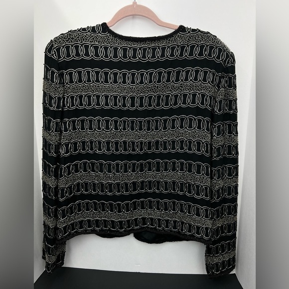 Vintage Scala Black Beaded Statement
Jacket, 100% PURE SILK LINING 100%POLYESTER - Picture 4 of 13